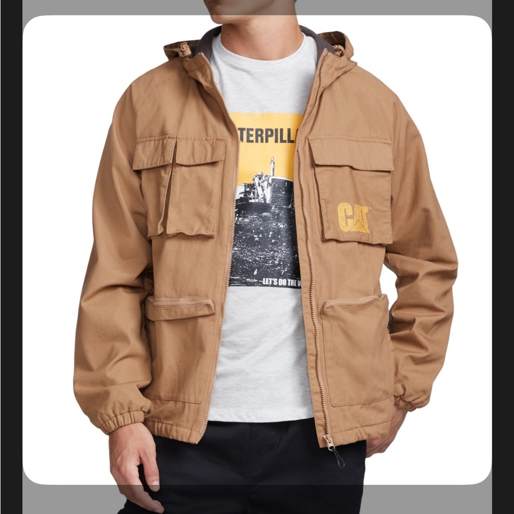 CAT Men's Brown Military Field Jacket